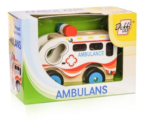 Træbil - ambulance