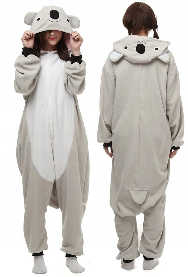Koala kigurumi onesie-kostym 140 cm