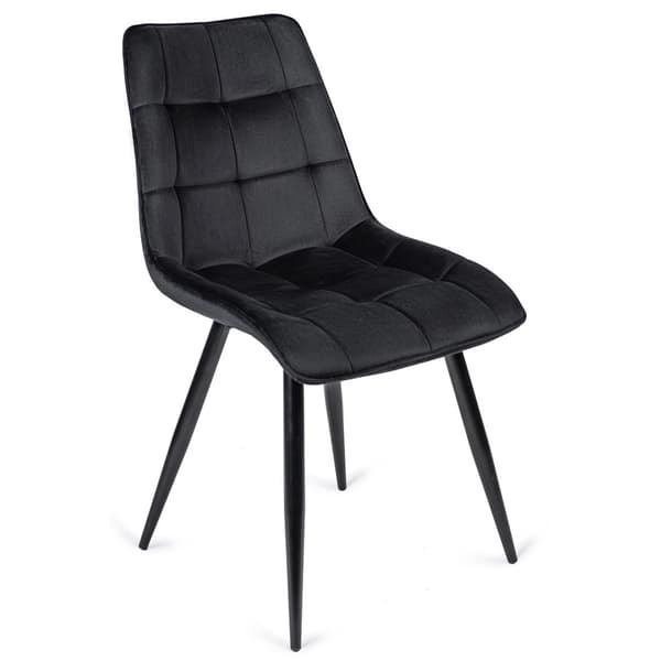 RIO Polstret Spisestol Sort Velour Moderne Loft