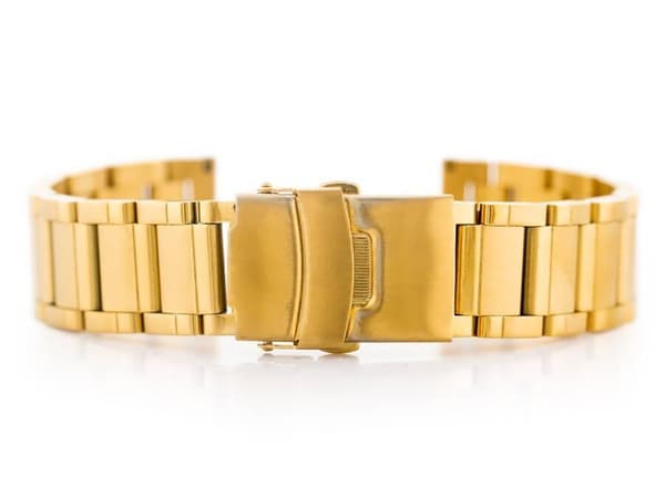 Armbånd Pacific Model 10 solid - guld 22mm