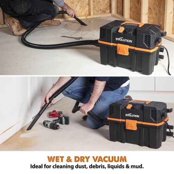 Vand & Støv Støvsuger Evolution R15VAC - EVOLUTION POWER TOOLS - 15L - Blæsefunktion - Synkronstik