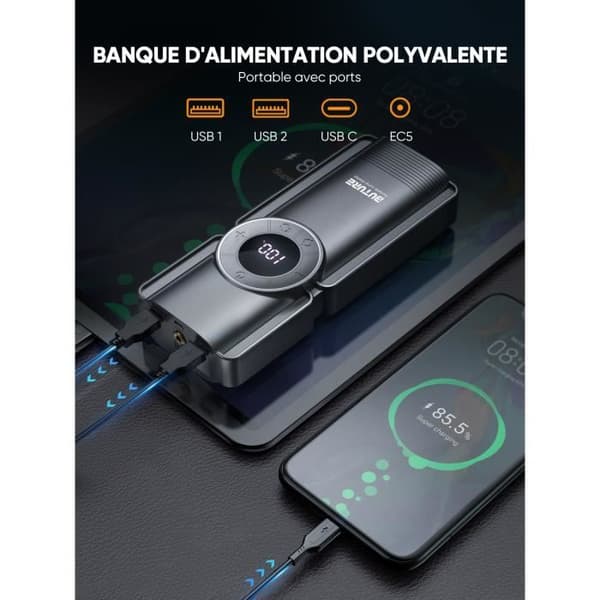 Batteriboostare - BUTURE - Beta01 - 20000mAh - 2500A - Kompressor 150psi