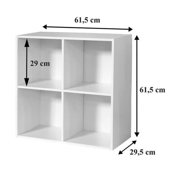 COMPO Opbevaringsmøbel 4 rum Hvid - L61,5 cm