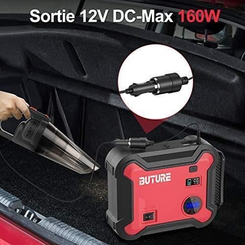 Bilstarter - BuTure - BR700 - 2500A - 23800mAh - Bærbar Luftkompressor