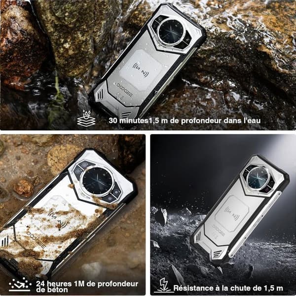 DOOGEE S200 - Robust 5G Smartphone - 10100mAh - 32Go+256Go - 100MP - 6.72"FHD+ 120Hz - Android 14 - Dobbelt SIM/GPS/NFC - Sort