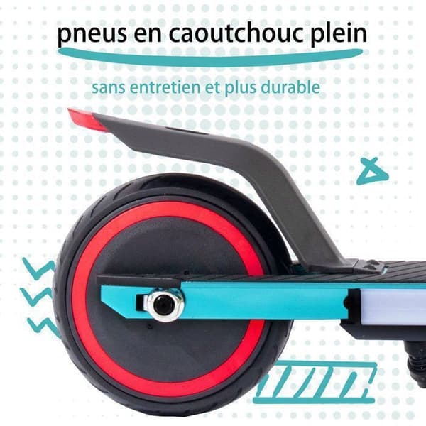 El-scooter til børn - VANKEL - Vankel model - Sammenfoldelig, 7,5 kg - LED-skærm - Multifarvede lys