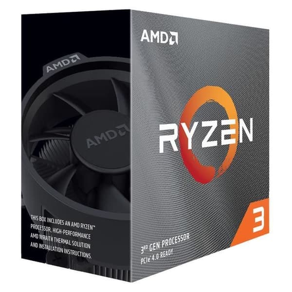 AMD Processor Ryzen 3 3100 (4C/8T, 18MB Cache, 3.9 GHz Max Boost) (100-100000284BOX)