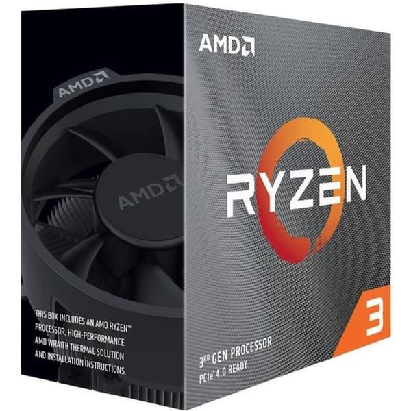 AMD Processor Ryzen 3 3100 (4C/8T, 18MB Cache, 3.9 GHz Max Boost) (100-100000284BOX)
