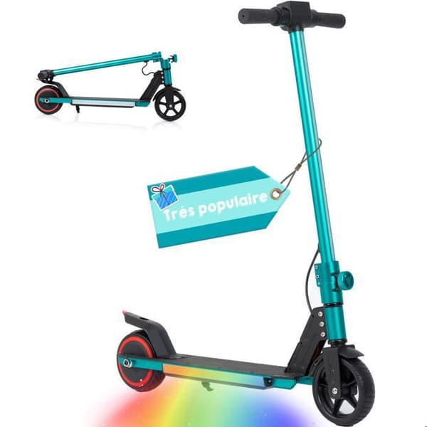 El-scooter til børn - VANKEL - Vankel model - Sammenfoldelig, 7,5 kg - LED-skærm - Multifarvede lys