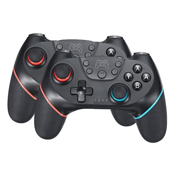 2 stk. Trådløs Controller, Bluetooth Switch Pro Controller, Genopladelig Switch Controller med Turbo-6-Axis-B4