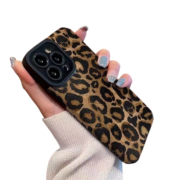 iPhone 14 Skal - Guld Leopard