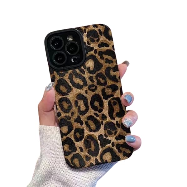 iPhone 15 Pro Max Skal - Guld Leopard