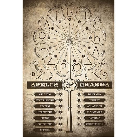 Poster - HARRY POTTER SPELLS & CHARMS