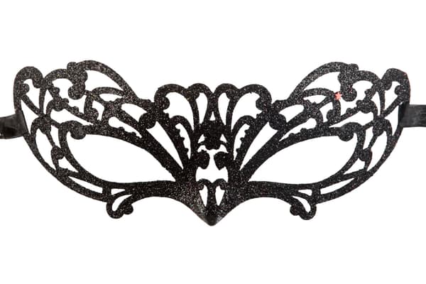 Ansiktsmask - Black glitter mask