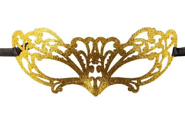 Ansiktsmask - Gold glitter mask