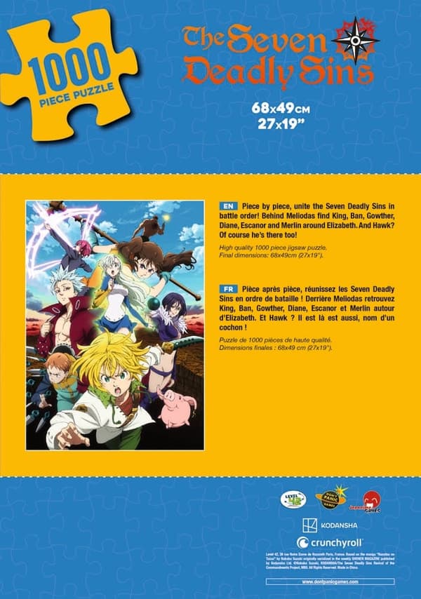 Pussel - Seven Deadly Sins Pussel – Characters (1000 bitar)