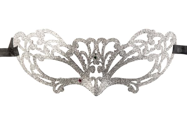 Ansiktsmask - Silver glitter mask