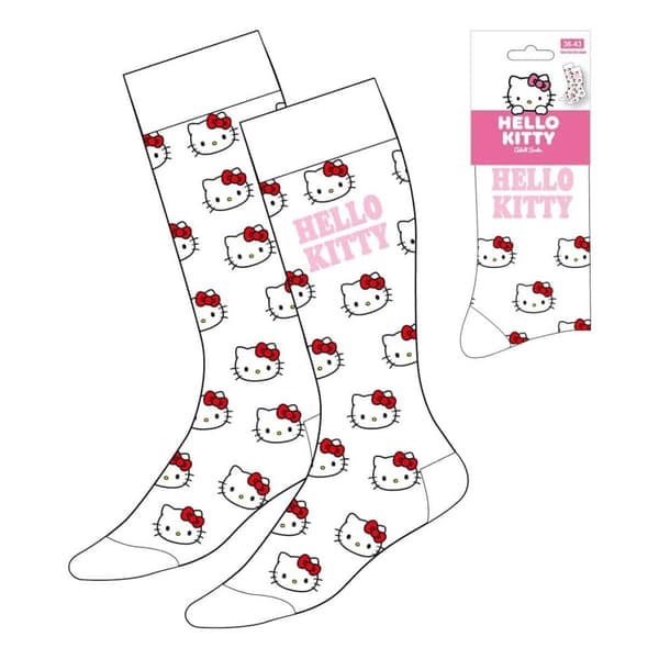 Hello Kitty Strømper – Hvid (EU 36–43)