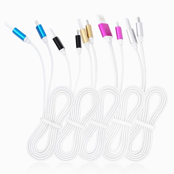 Trasselfri Flad USB Kabel - 1 Meter - Guld
