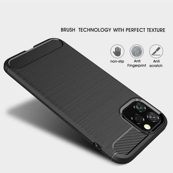 iPhone 12 Pro Max Anti Shock Carbon Stødsikkert Cover