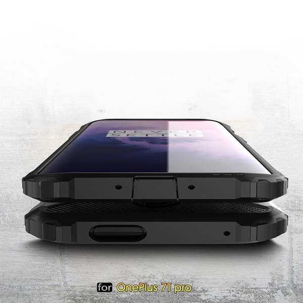 Oneplus 7T Pro Armor Case Stødsikkert Cover - Sort