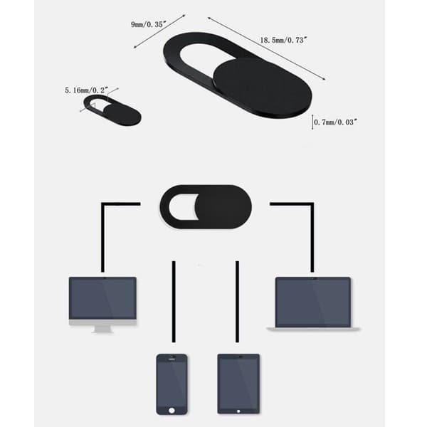 2-pak Webcam Beskyttelse - Webcam Privacy Cover Slider