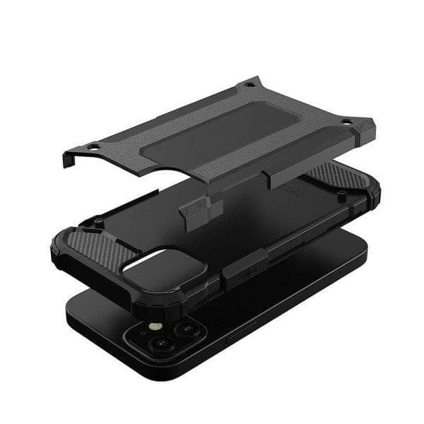 iPhone 12 Pro Armor Case Stødsikkert Cover - Sort