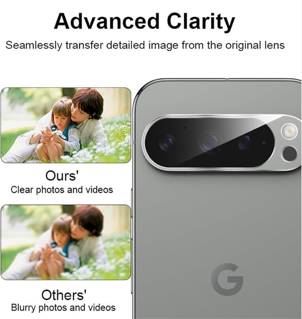 2 kpl Google Pixel 9 Pro Kamera Linsskydd Härdat Glas 0,2mm