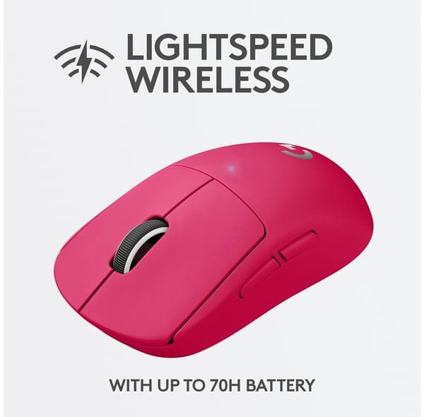 Logitech G PRO X Superlight Wireless Gaming Mouse, Magenta