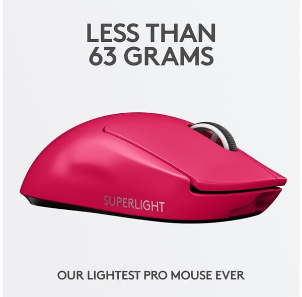 Logitech G PRO X Superlight Wireless Gaming Mouse, Magenta