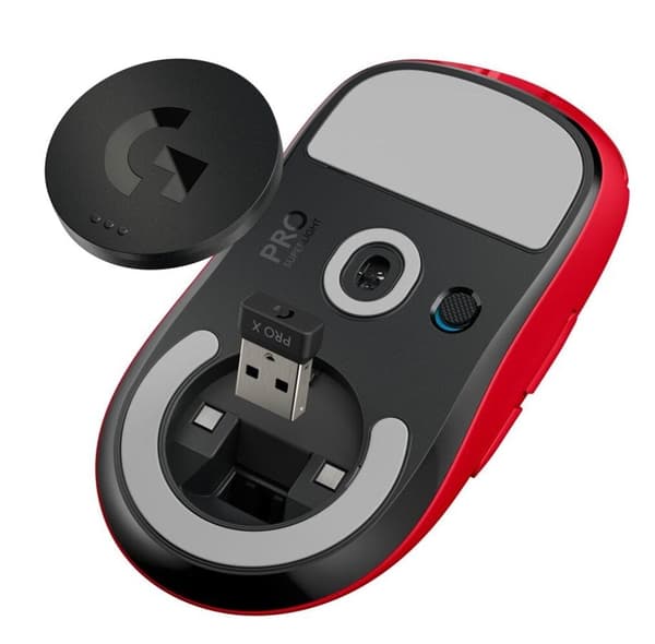 Logitech G PRO X Superlight Wireless Gaming Mouse, Red