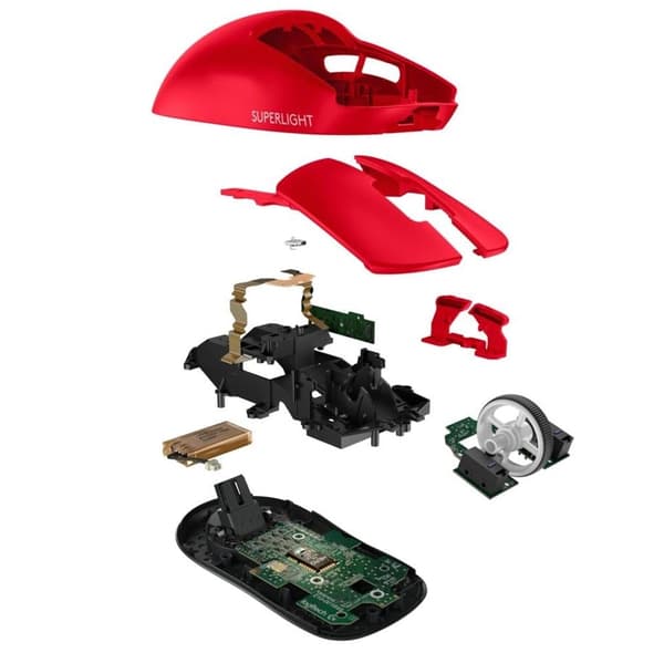 Logitech G PRO X Superlight Wireless Gaming Mouse, Red