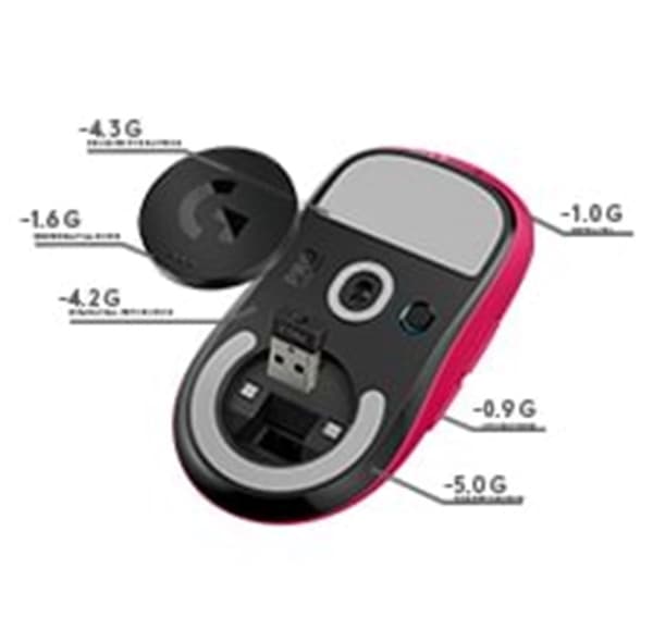 Logitech G PRO X Superlight Wireless Gaming Mouse, Magenta
