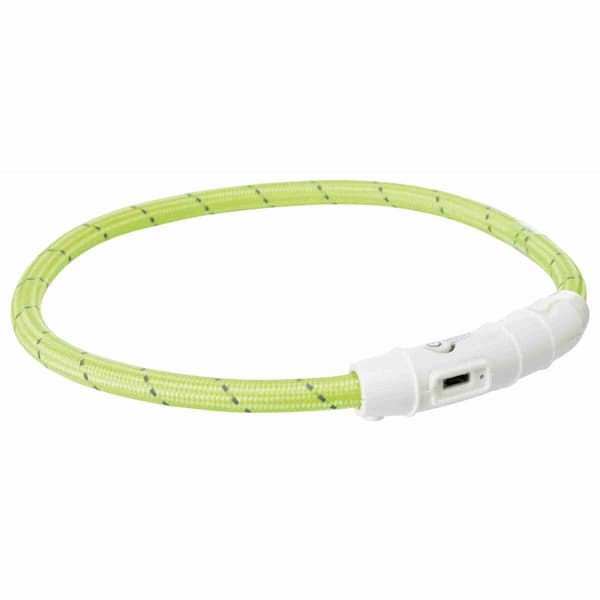 LED krage for kjæledyr Trixie Flash USB Grønn