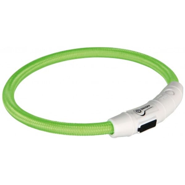 LED krage for kjæledyr Trixie Flash USB Grønn