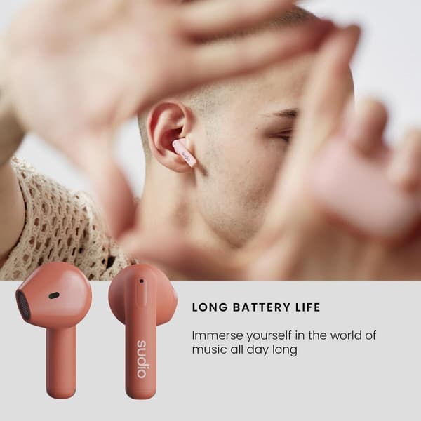 Bluetooth-hodetelefoner Sudio A1 True Wireless Oransje