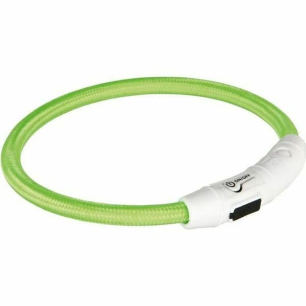 LED krage for kjæledyr Trixie Flash USB Grønn