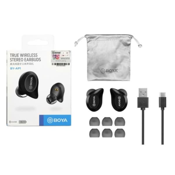 Bluetooth-hörlurar - BOYA - AP1B - In-ear - Svettresistenta - 6h batteritid