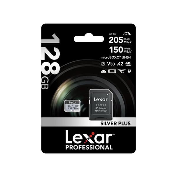 Lexar XC 128GB SILVER PLUS micro SD-minneskort