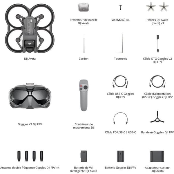 Dji Avata och FPV-hjälm V2 Fly Smart Combo