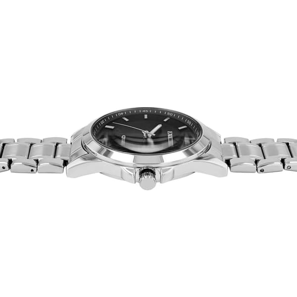 Excellanc herreur med metallænke / Armbåndsur – sølv/sort