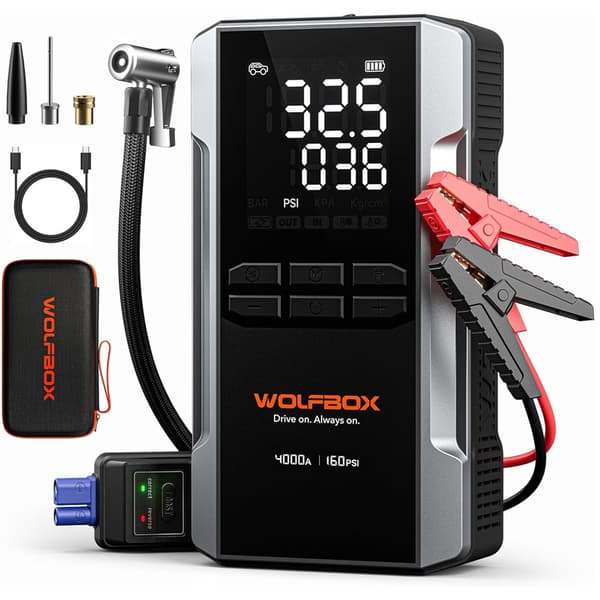Wolfbox MegaVolt 24Air – Startassistance med luftkompressor / startbooster med kompressor