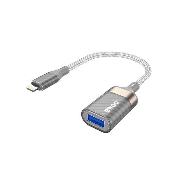 BWOO USB-adapter Lightning til USB-A, 18 cm