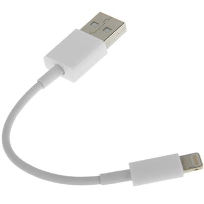 Kort opladningskabel til iPhone - 13 cm Lightning til USB