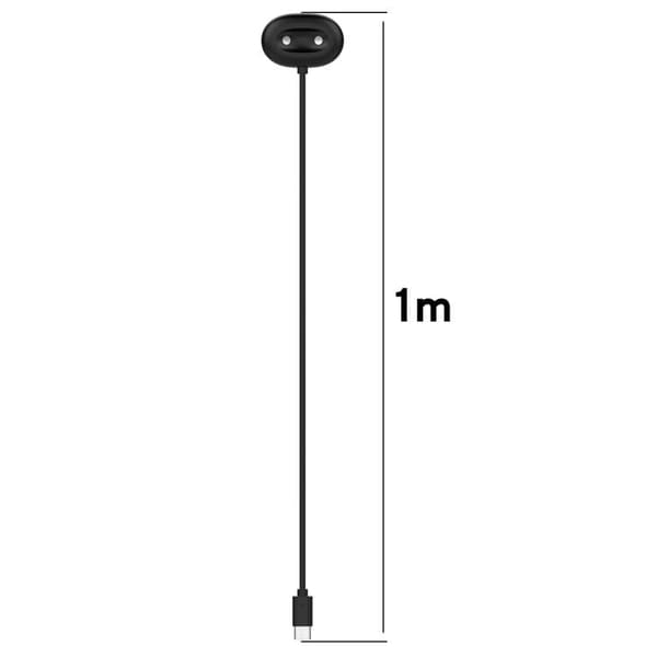 USB-opladerkabel, 1 m, til Google Pixel Watch 4 – Svart / Magnetisk oplader