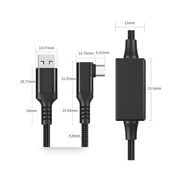 Forbindelseskabel USB-C til VR Quest 3 / Pico 4 / USB-C-forbindelseskabel til VR-headset
