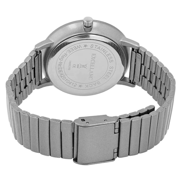 Excellanc Dameur med stållænke / armbåndsur – sølv/hvid