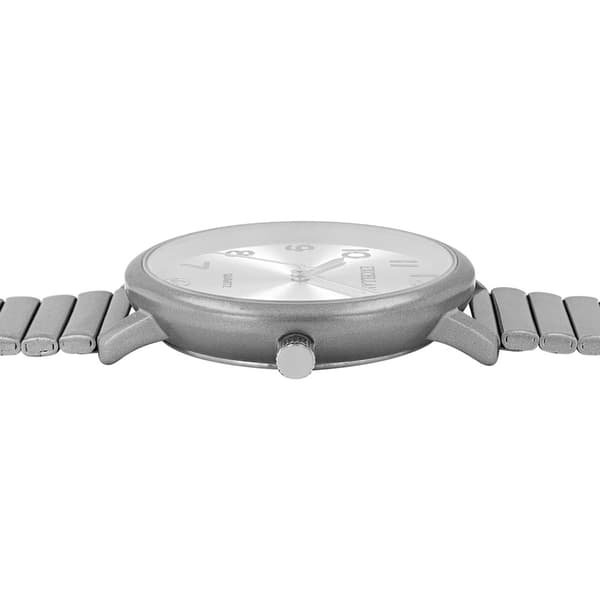 Excellanc Dameur med stållænke / armbåndsur – sølv/hvid