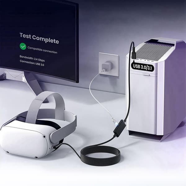 Forbindelseskabel USB-C til VR Quest 3 / Pico 4 / USB-C-forbindelseskabel til VR-headset