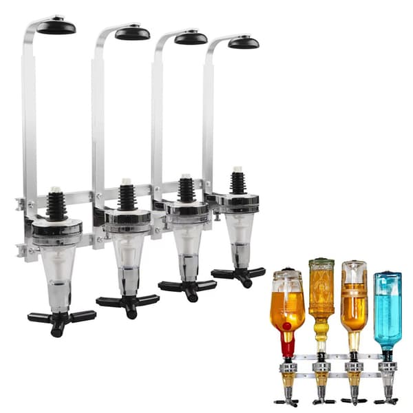 Spritdispenser med målefunktion - til 4 flasker / spritdispenser / bardispenser